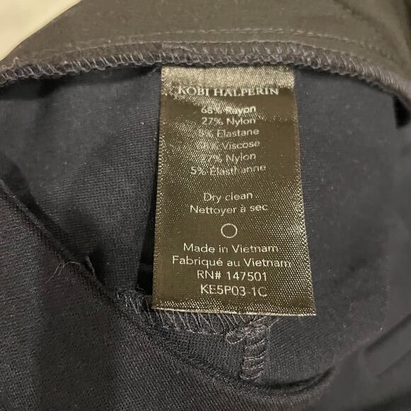 Kobi Halperin Alexandra Double-knit Pants Womens 2 Navy Blue Classic Ankle - Picture 11 of 11